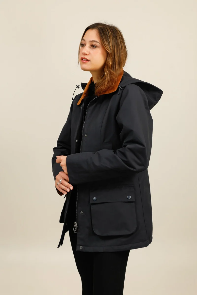 Parka coton fourrée