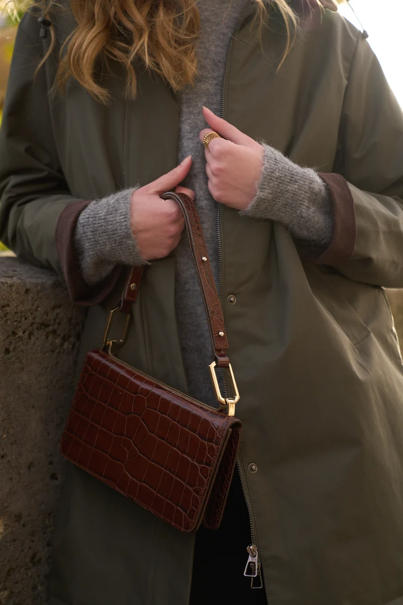 Veste coton fourrée longue