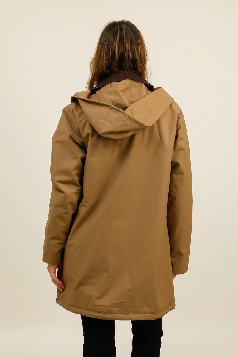 Veste coton fourrée longue