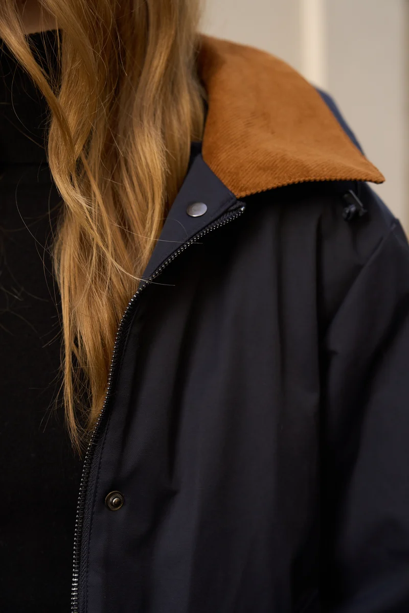 Veste coton fourrée courte