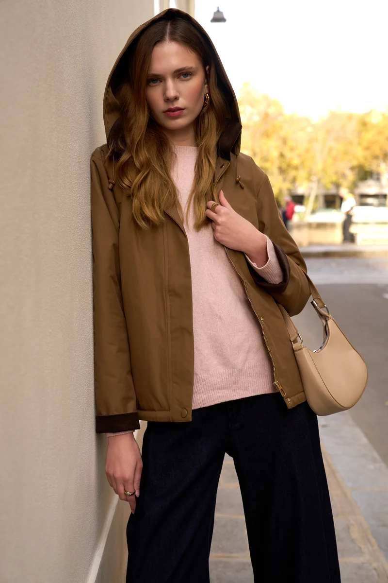 Veste coton fourrée courte