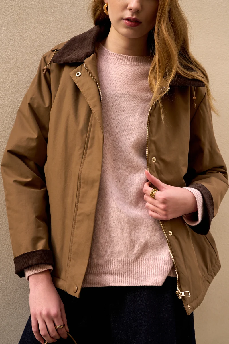 Veste coton fourrée courte