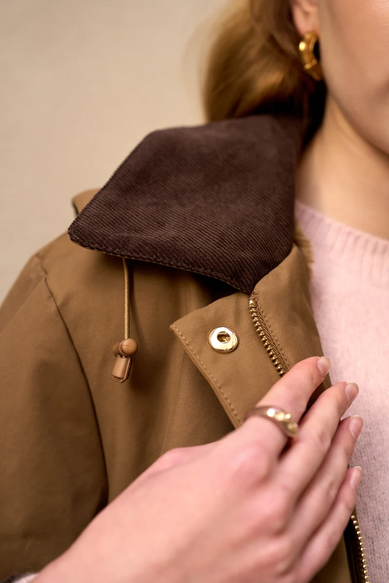 Veste coton fourrée courte