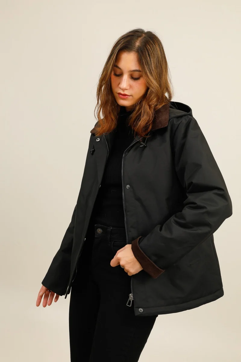 Veste coton fourrée courte