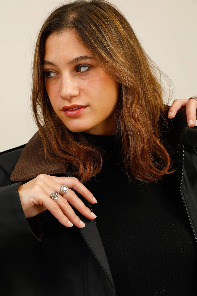 Veste coton fourrée courte