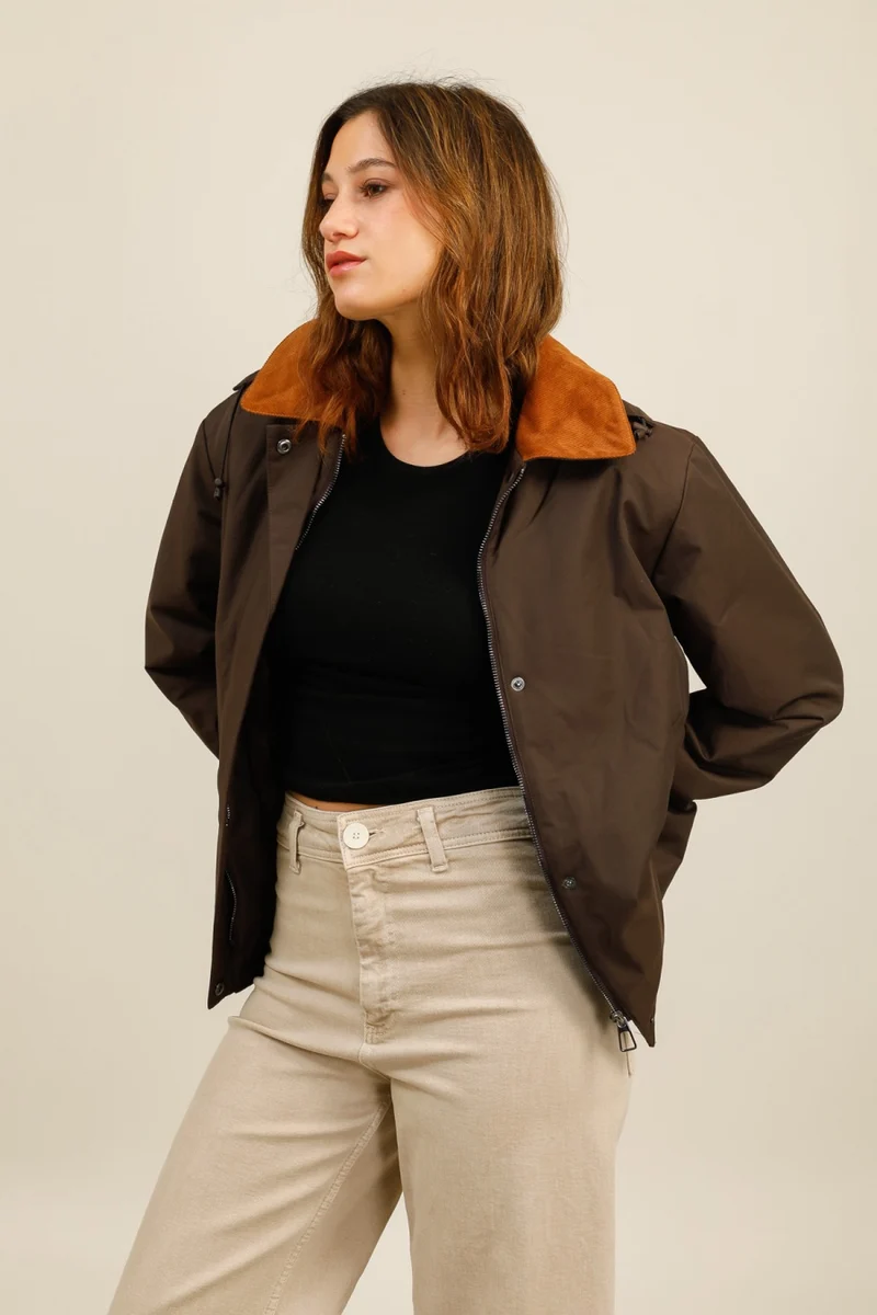 Veste coton fourrée courte