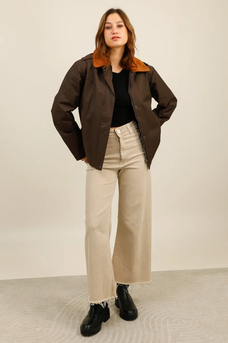 Veste coton fourrée courte