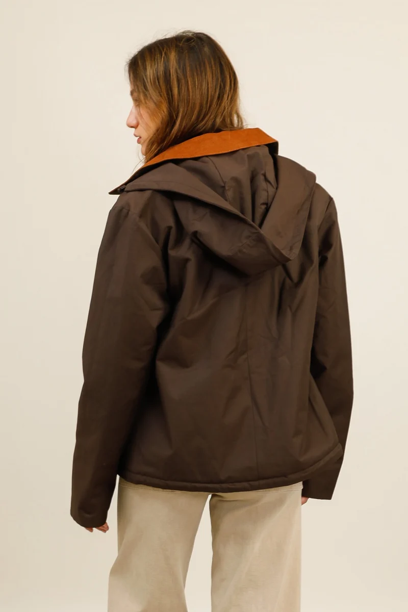 Veste coton fourrée courte