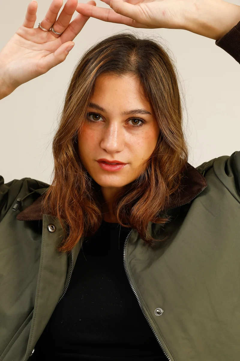 Veste coton fourrée courte