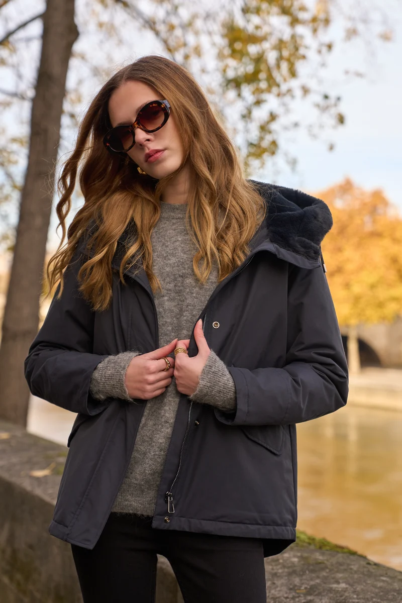 Parka fourrée courte