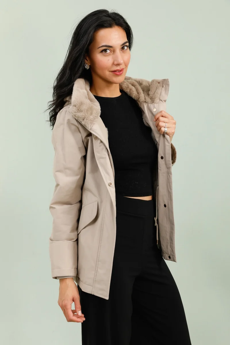 Parka fourrée courte