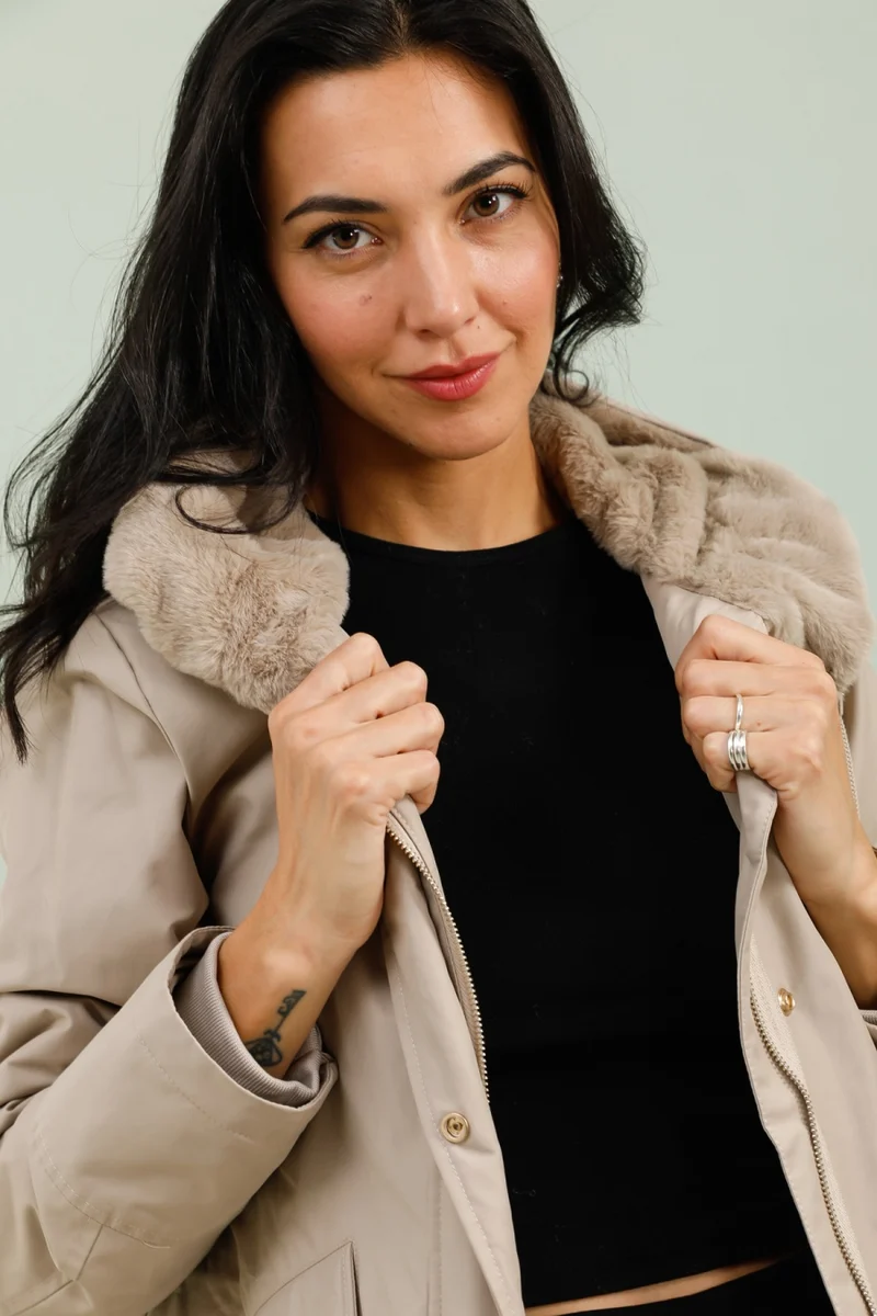 Parka fourrée courte