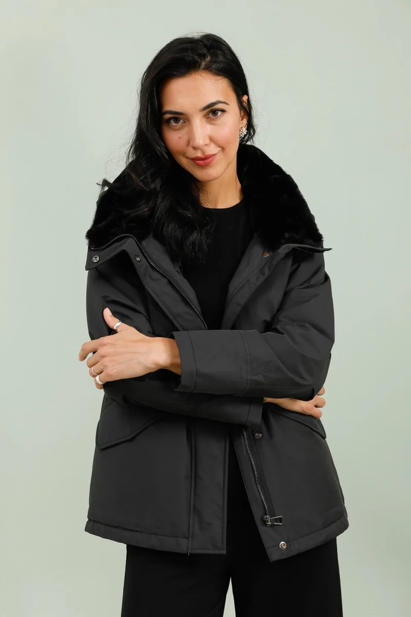 Parka fourrée courte