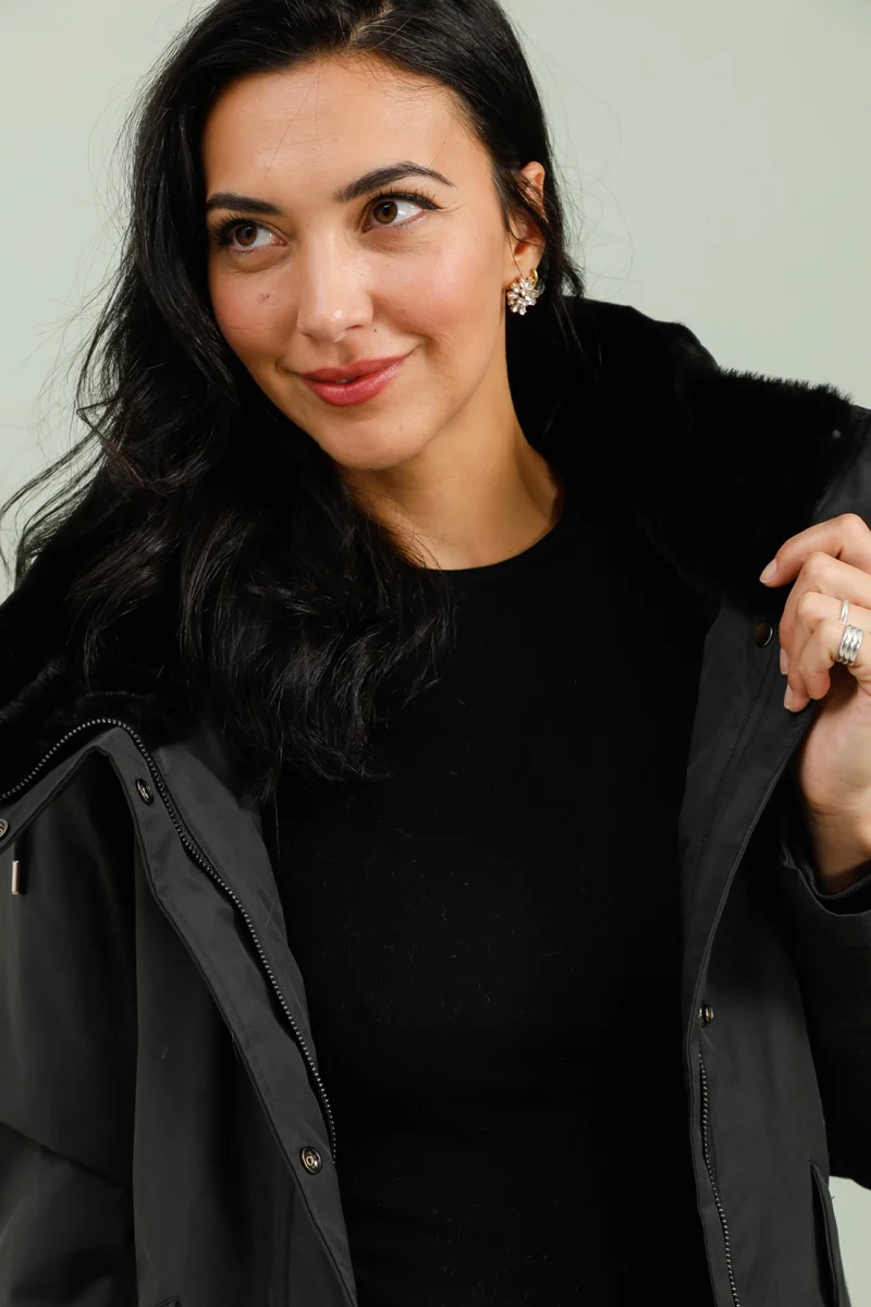 Parka fourrée courte