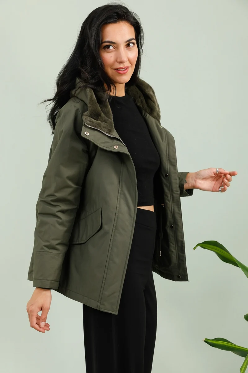 Parka fourrée courte