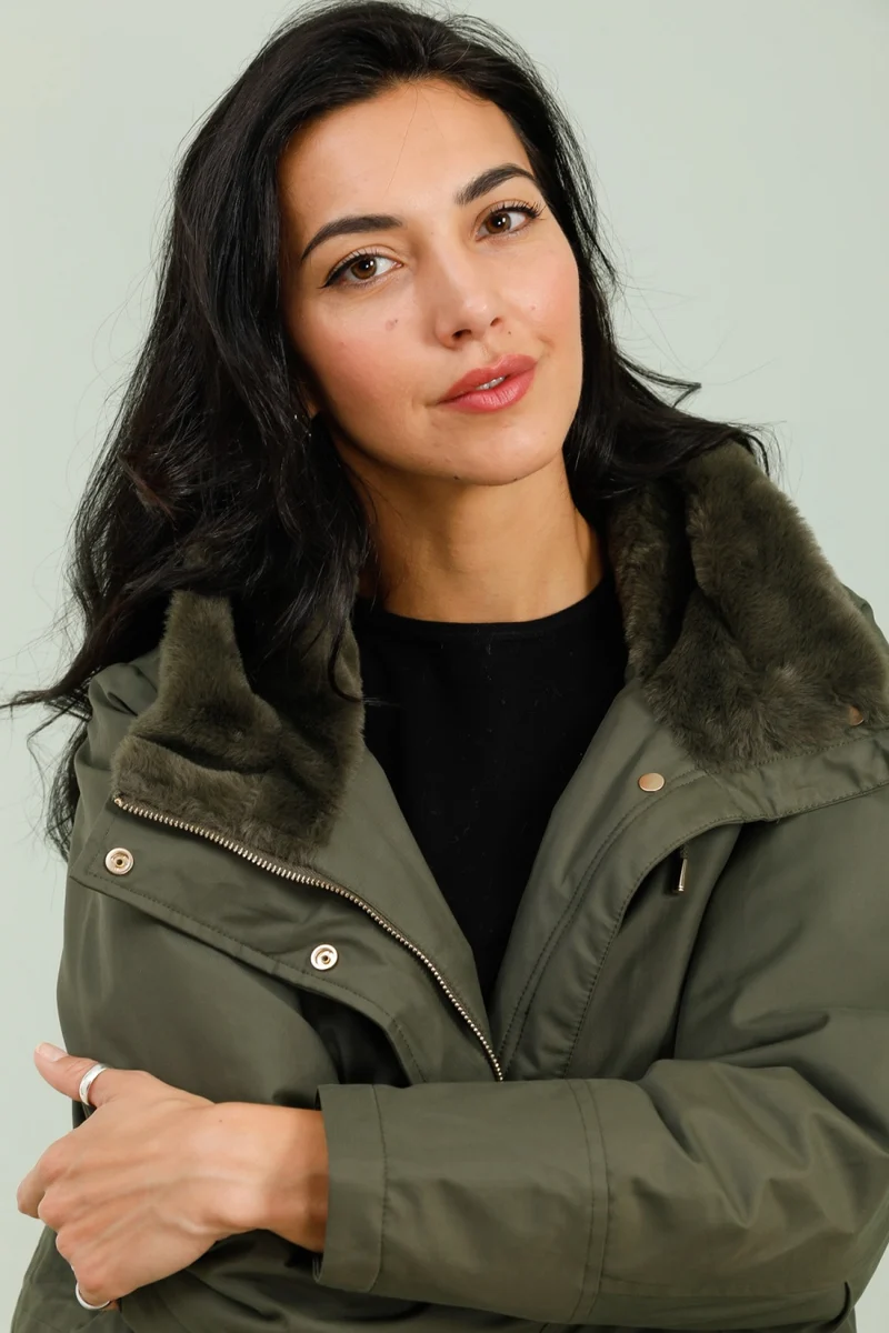 Parka fourrée courte