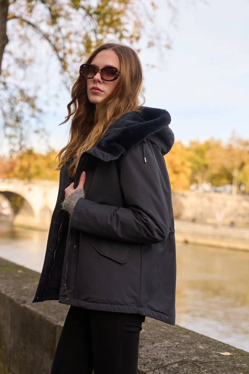 Parka fourrée courte