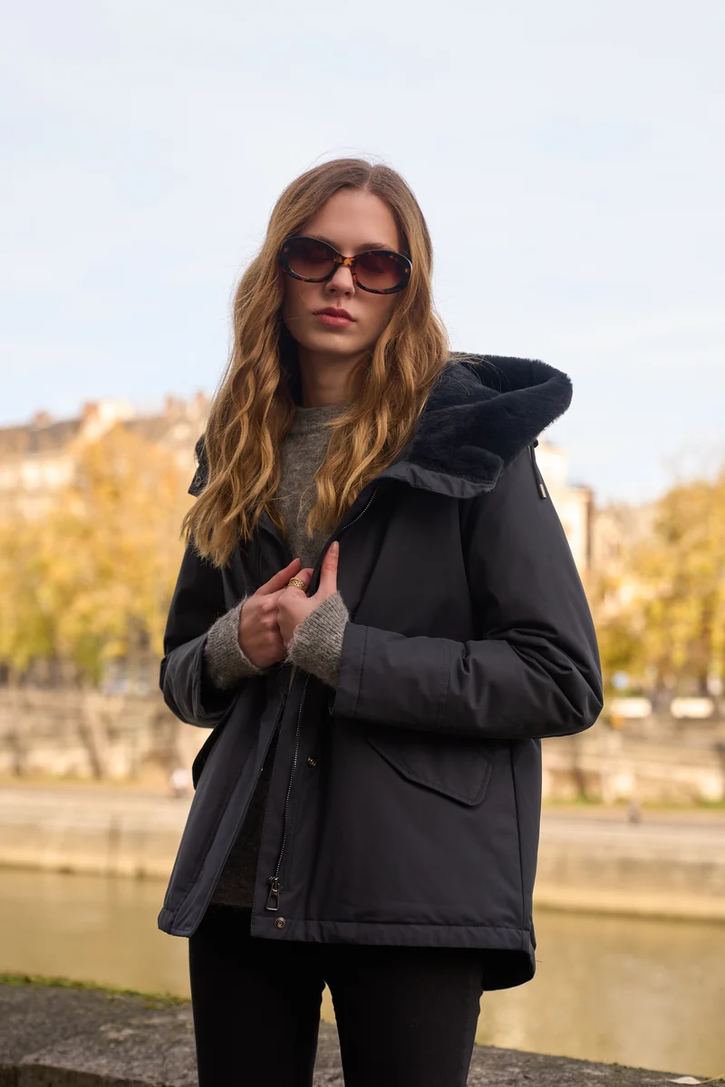 Parka fourrée courte