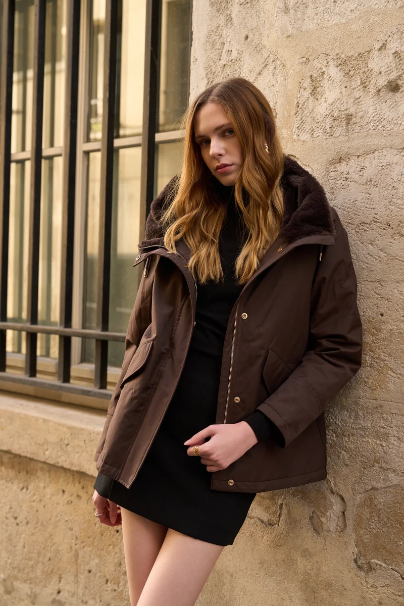 Parka fourrée courte