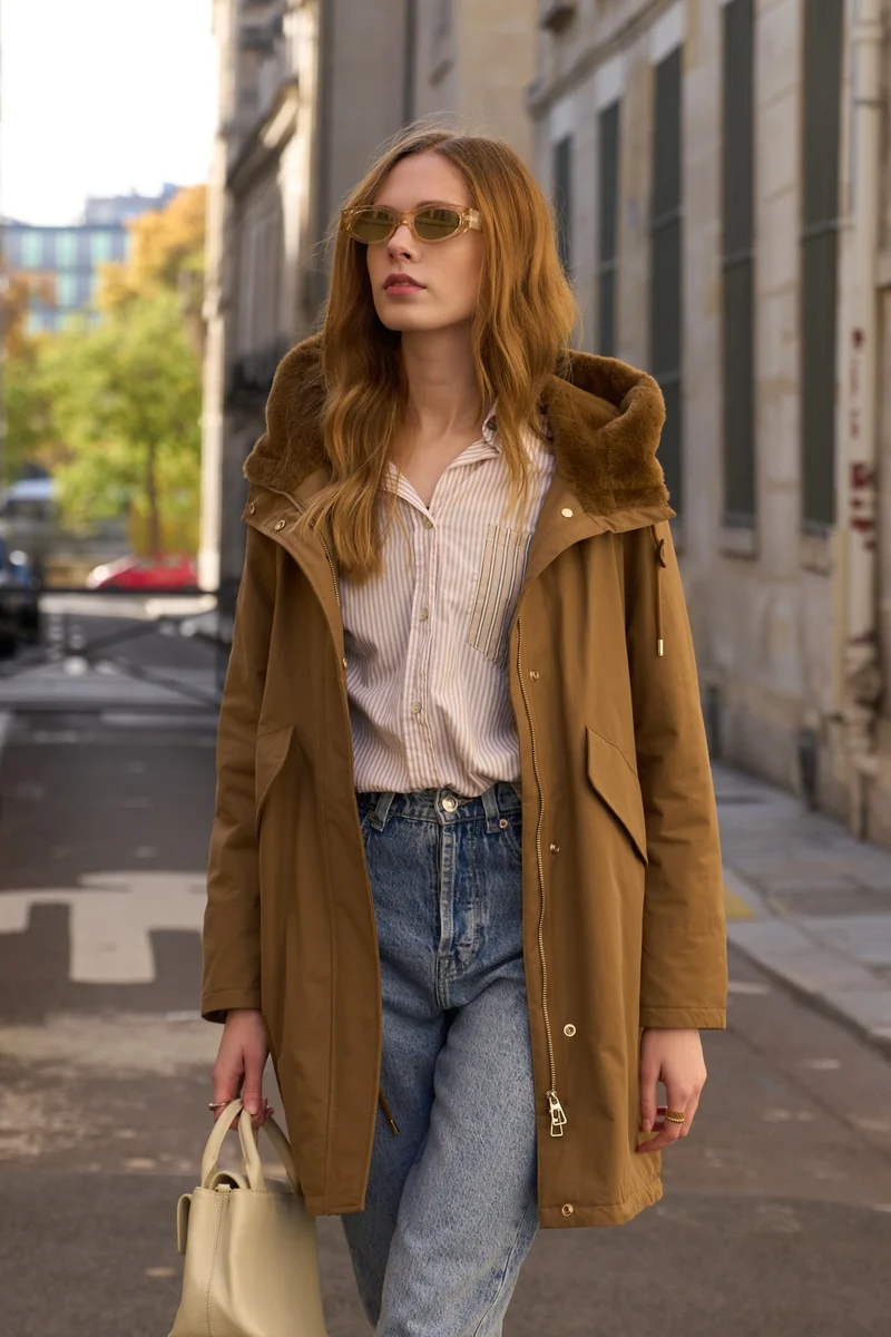 Parka fourrée longue