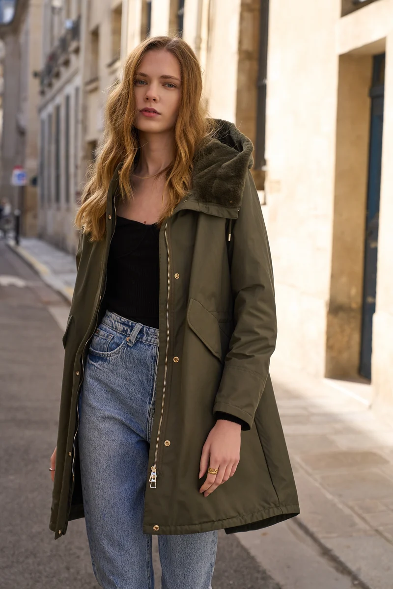 Parka fourrée longue