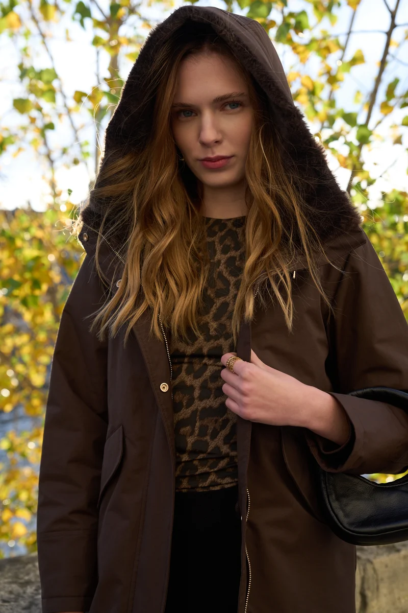 Parka fourrée longue