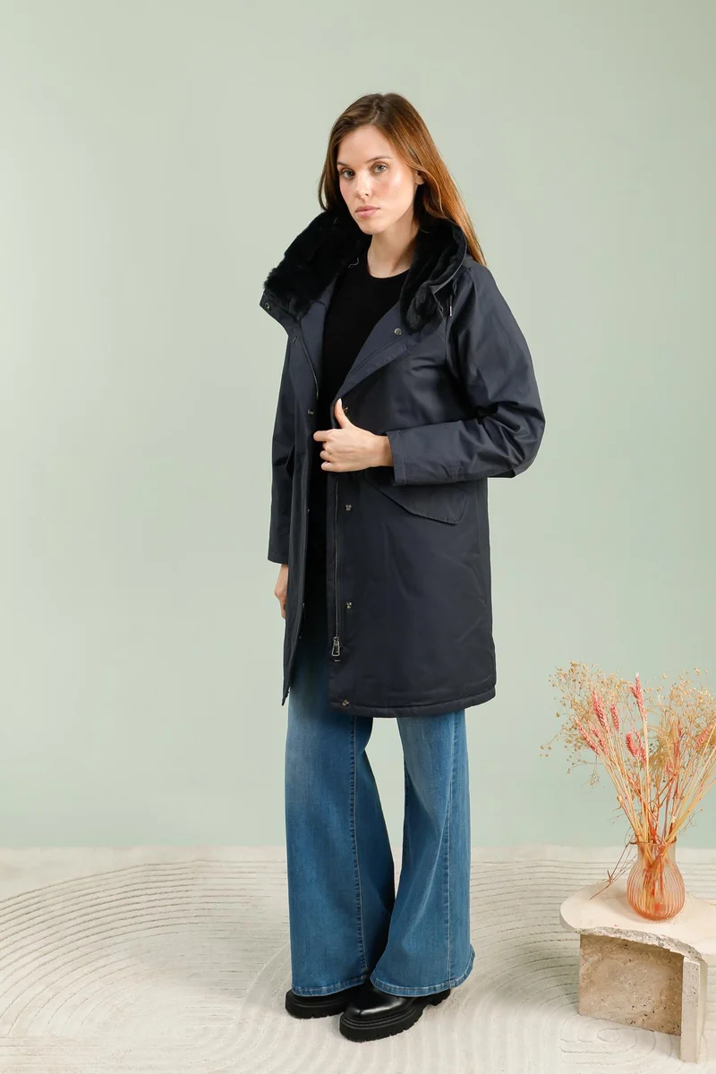 Parka fourrée longue