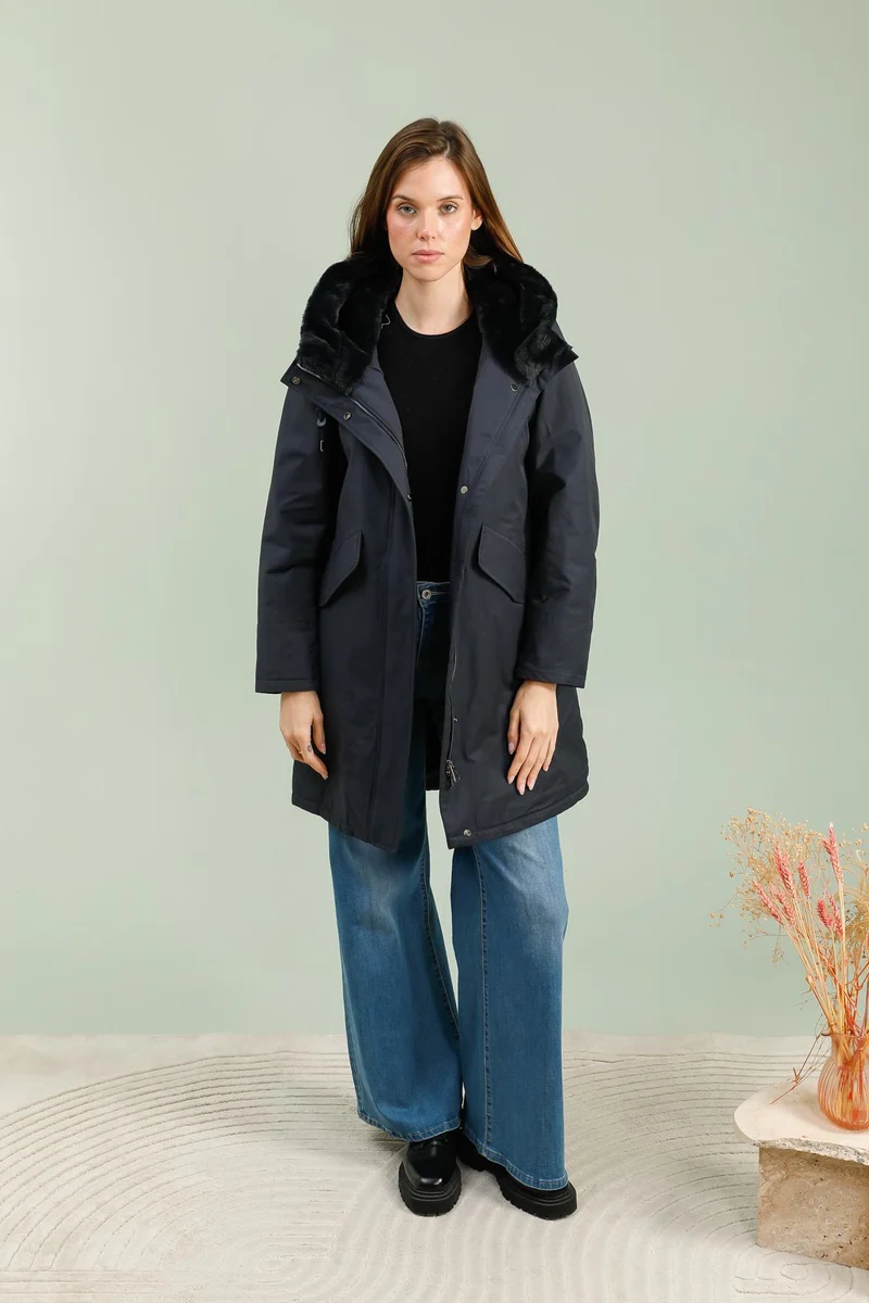 Parka fourrée longue