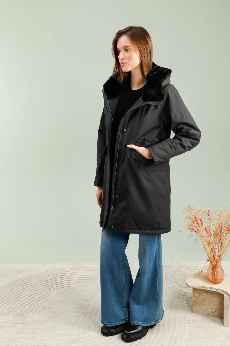 Parka fourrée longue