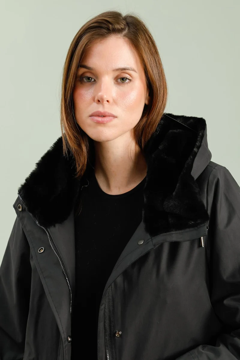 Parka fourrée longue
