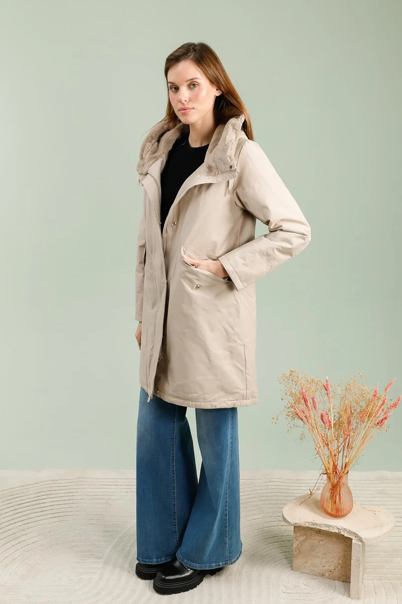 Parka fourrée longue