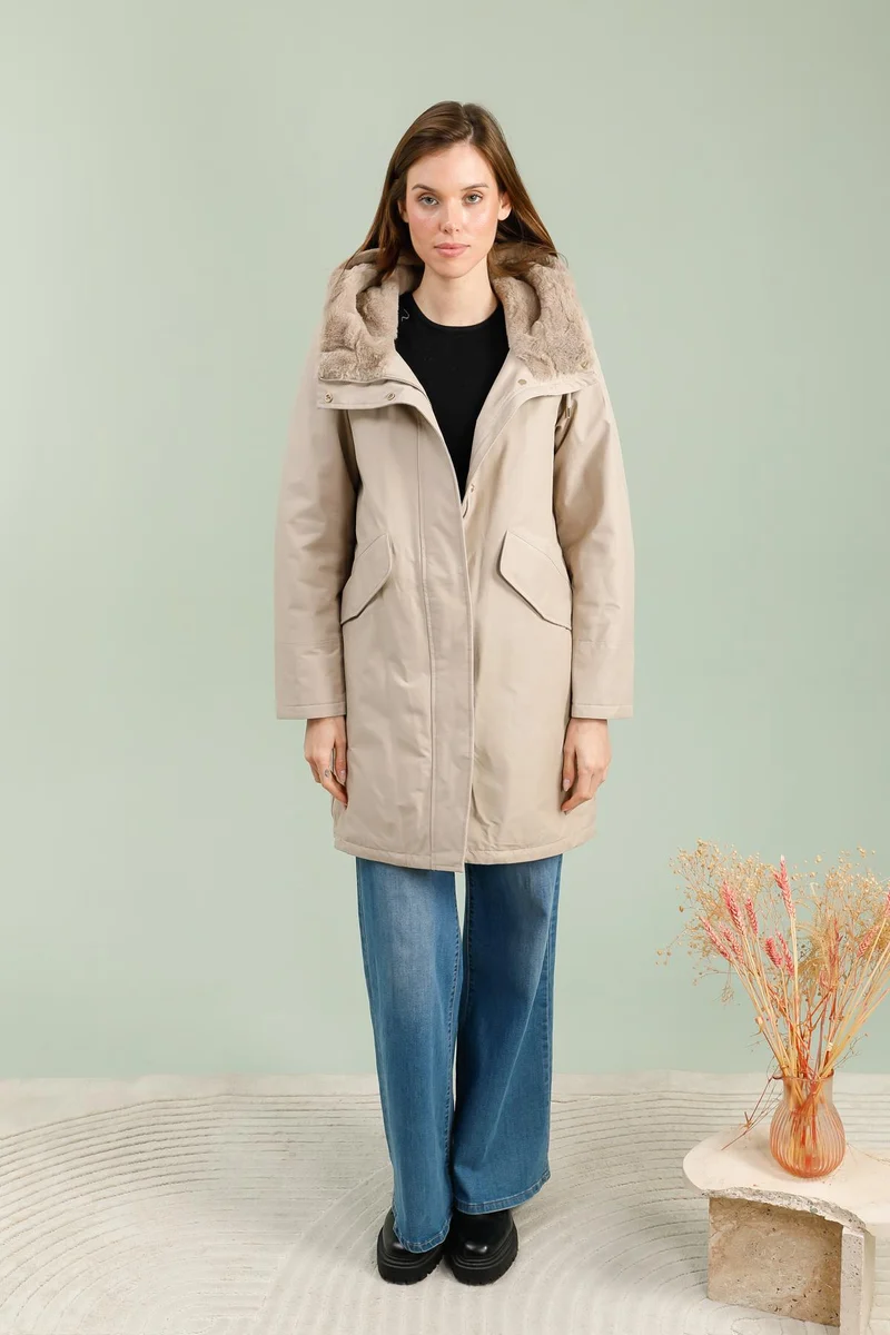 Parka fourrée longue