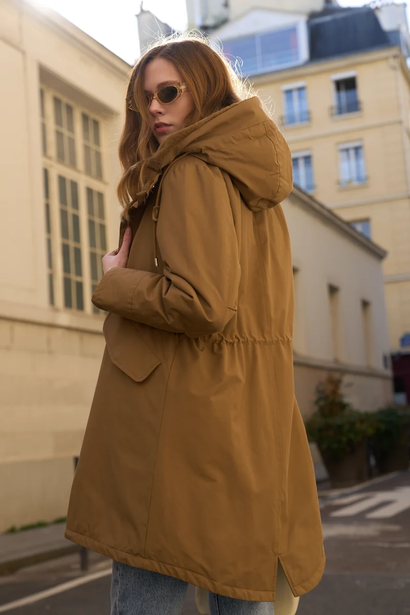Parka fourrée longue