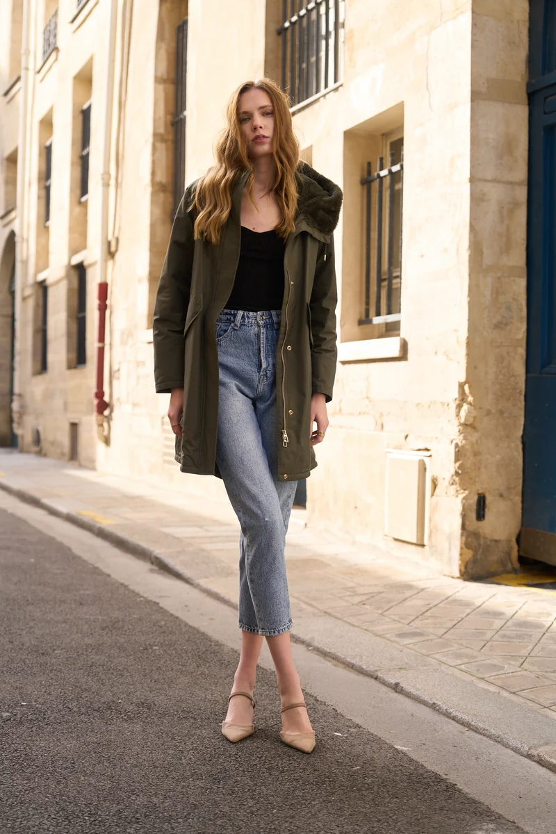 Parka fourrée longue