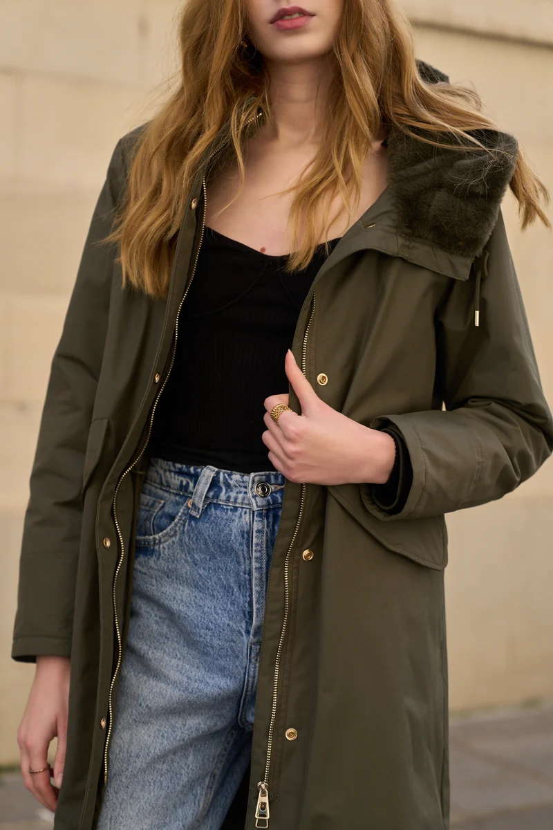 Parka fourrée longue