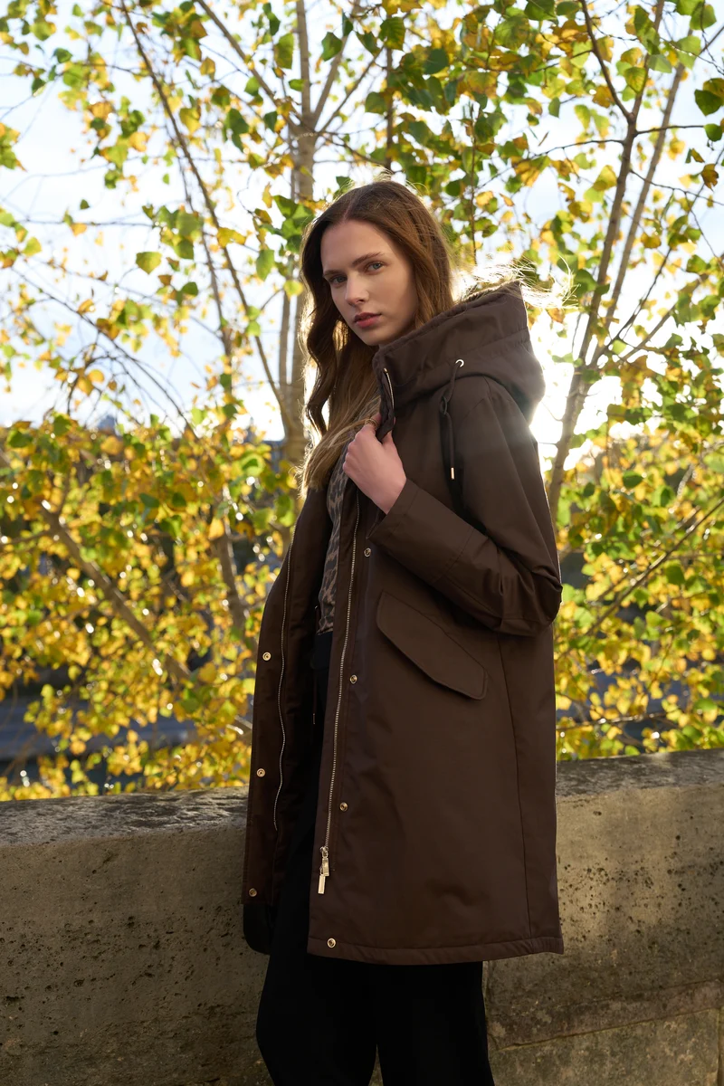 Parka fourrée longue