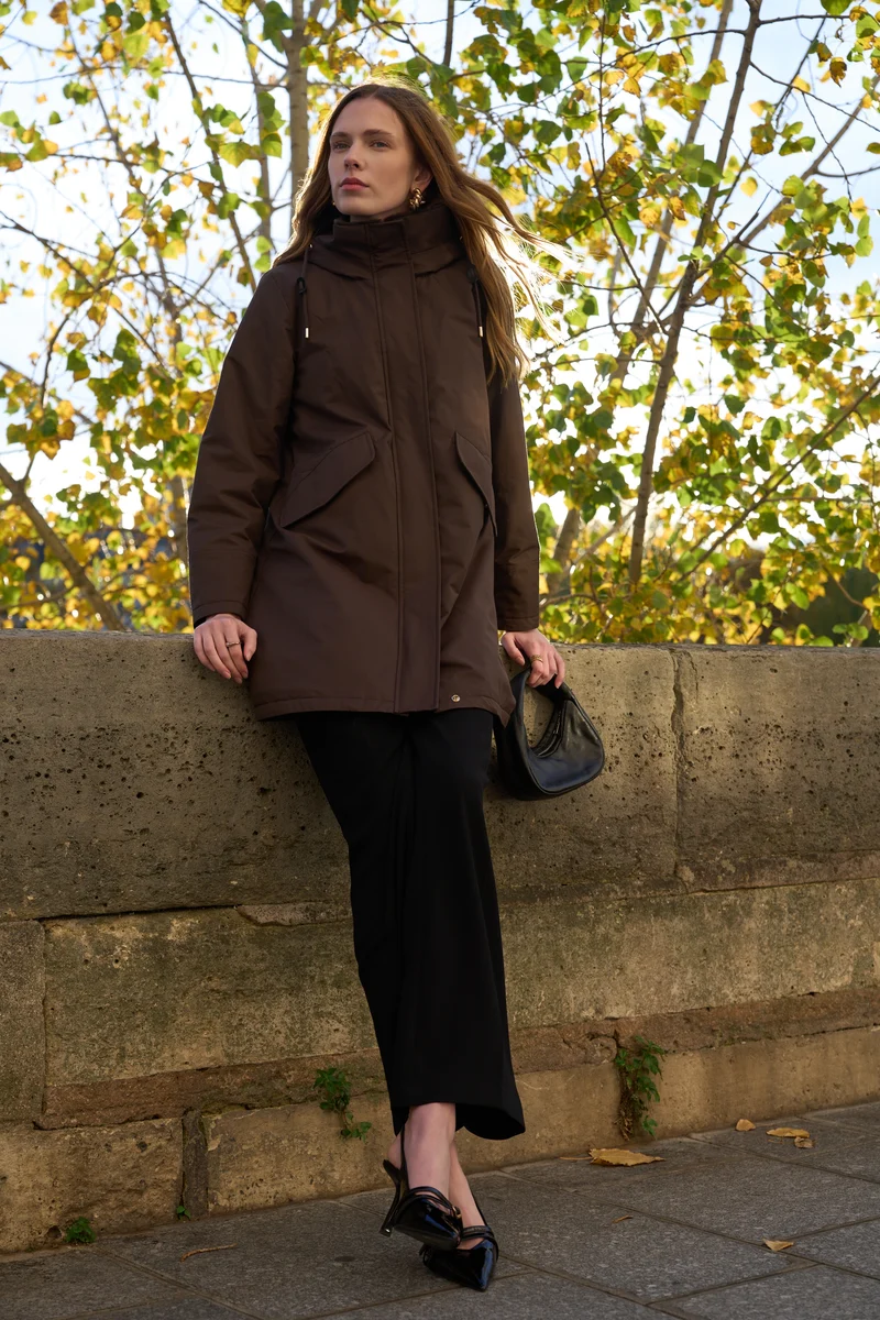 Parka fourrée longue