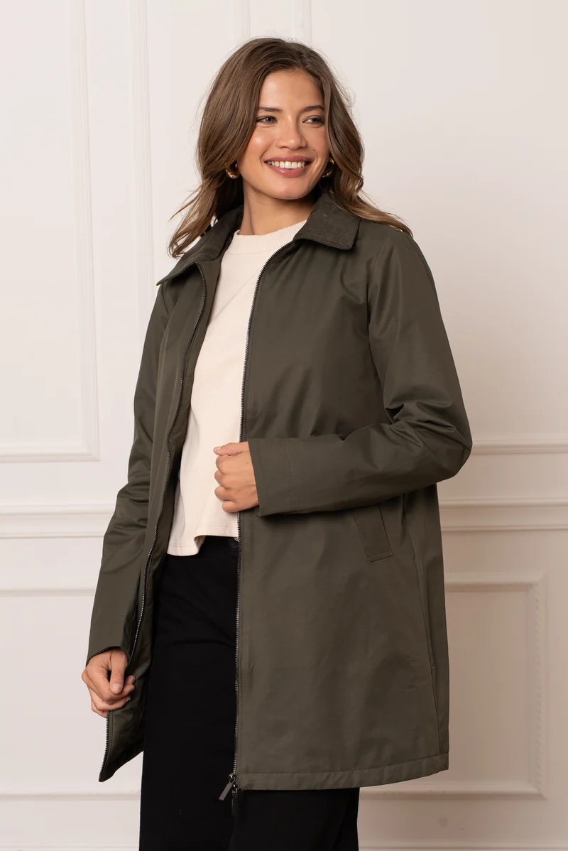 Veste coton longue mi-saison