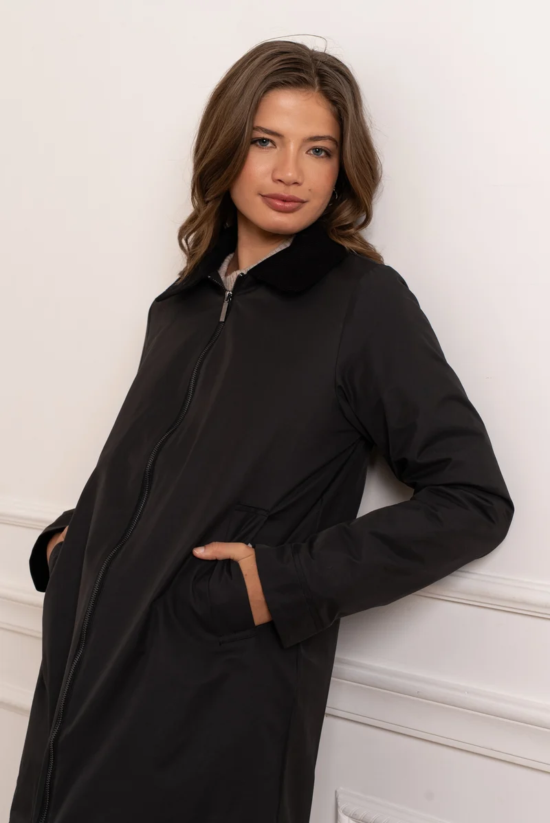 Veste coton longue mi-saison