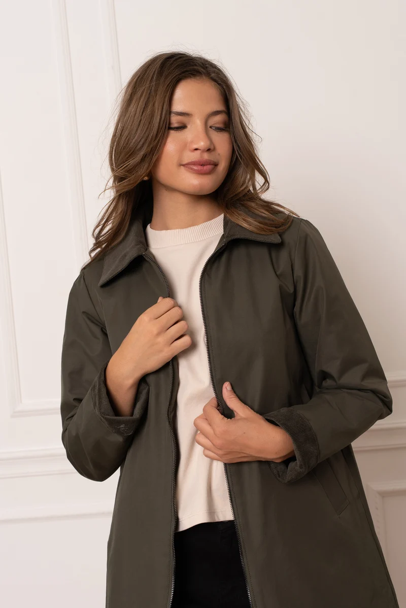 Veste coton longue mi-saison