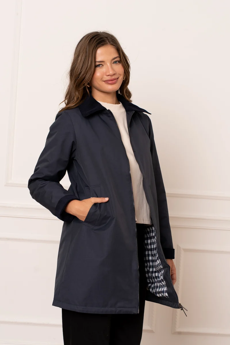 Veste coton longue mi-saison