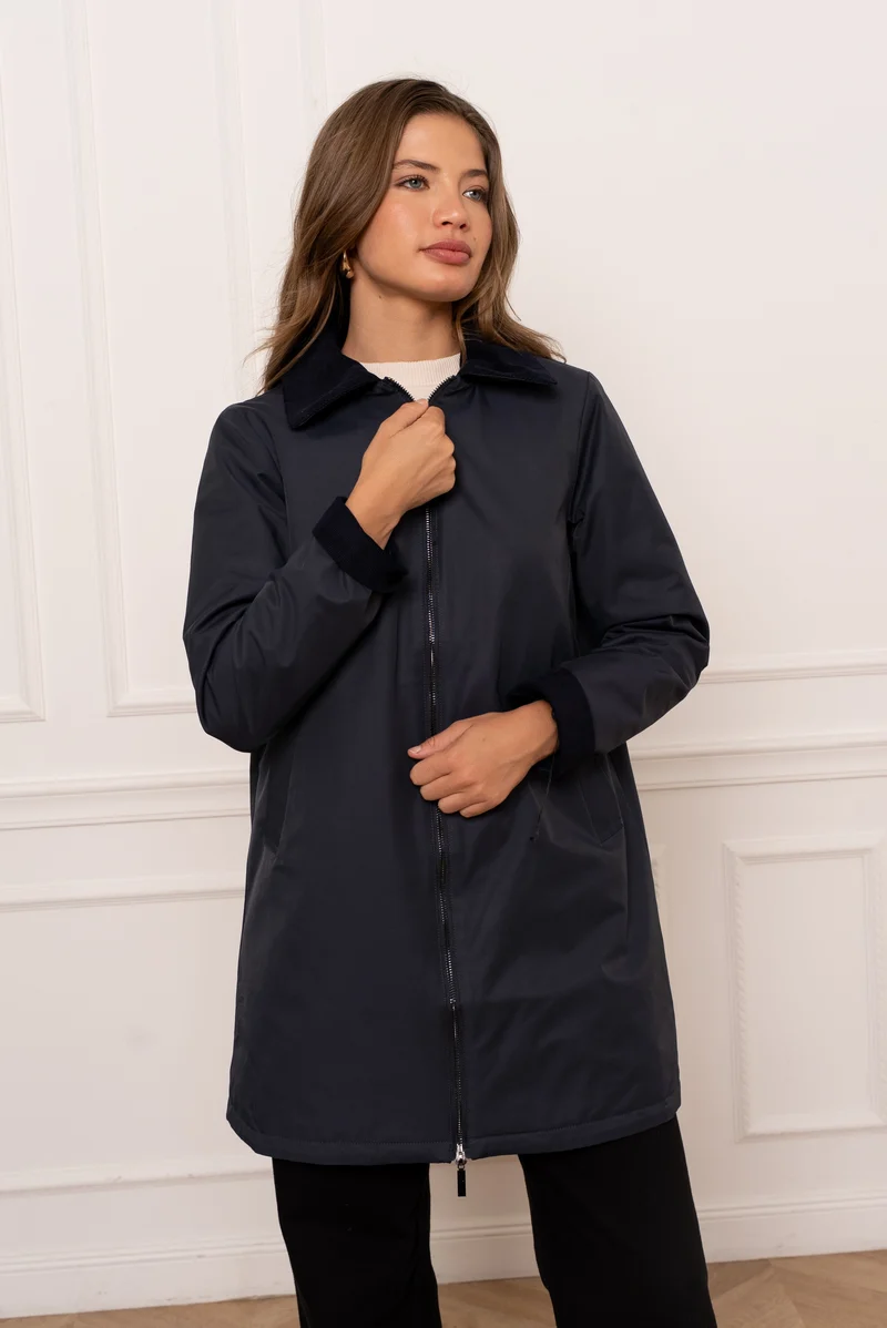Veste coton longue mi-saison