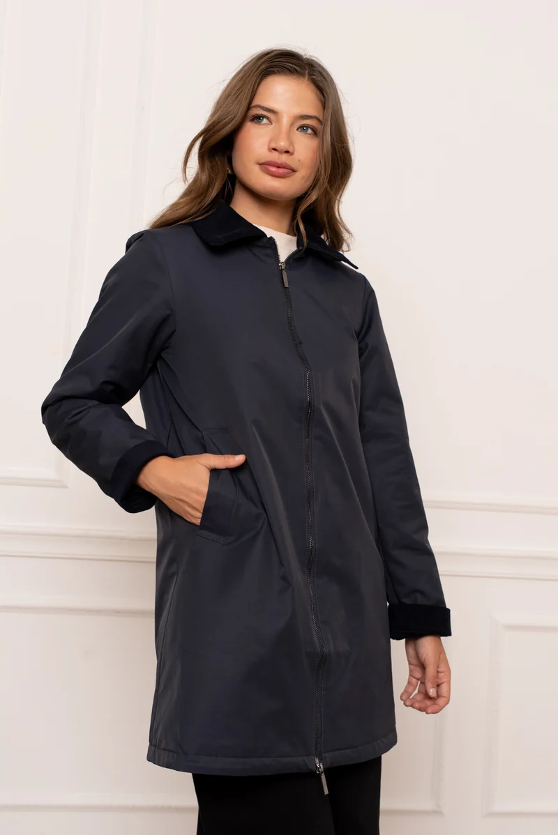 Veste coton longue mi-saison
