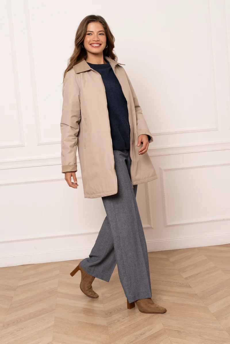 Veste coton longue mi-saison