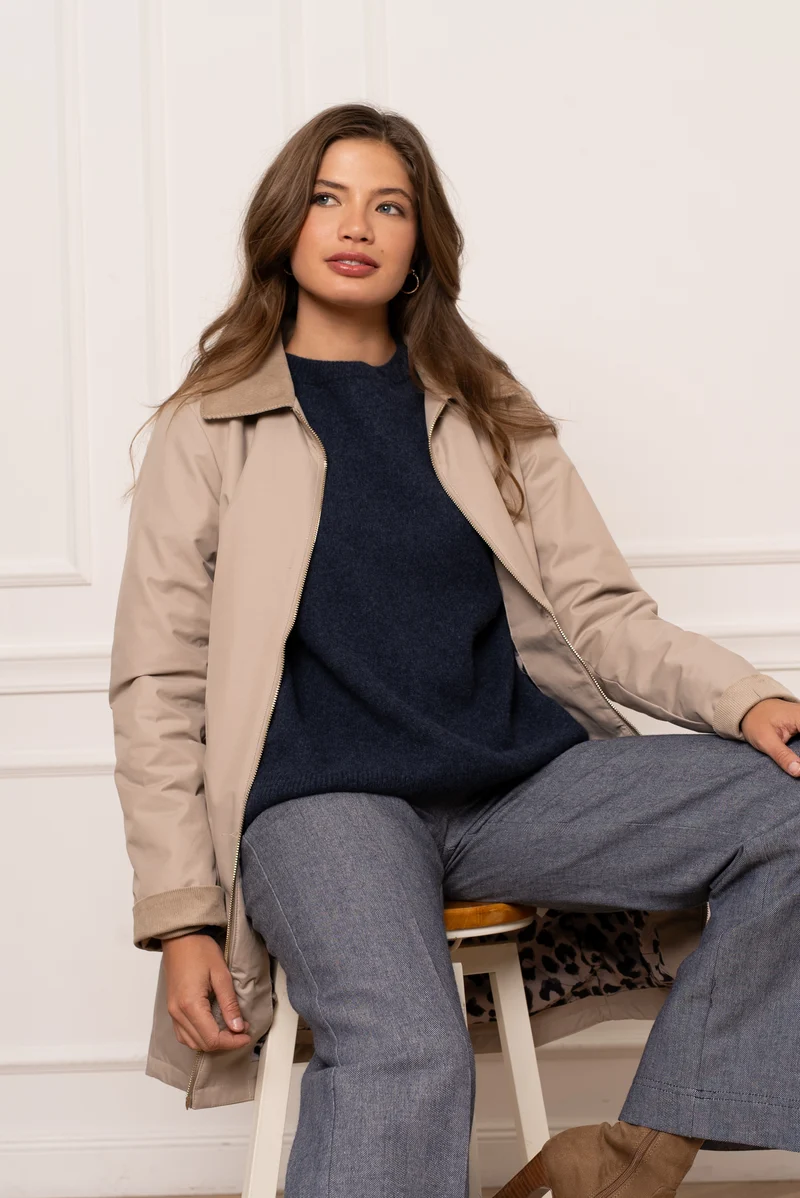 Veste coton longue mi-saison