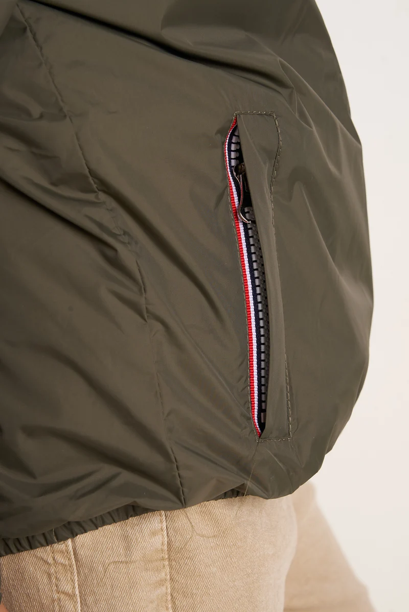 Imperméable fourré court (blanc)