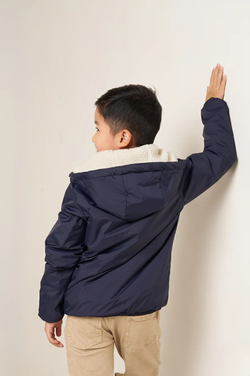 Imperméable fourré court (blanc)