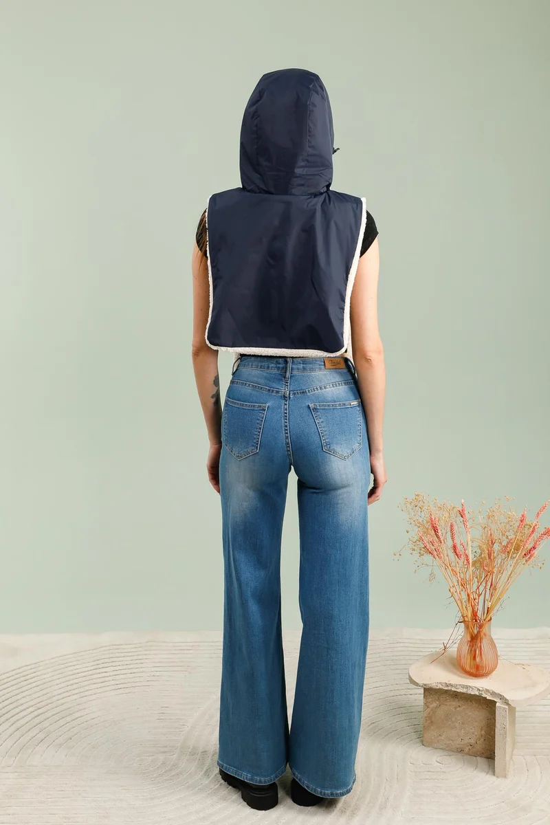 Capuche amovible fourrée réversible (sherpa)