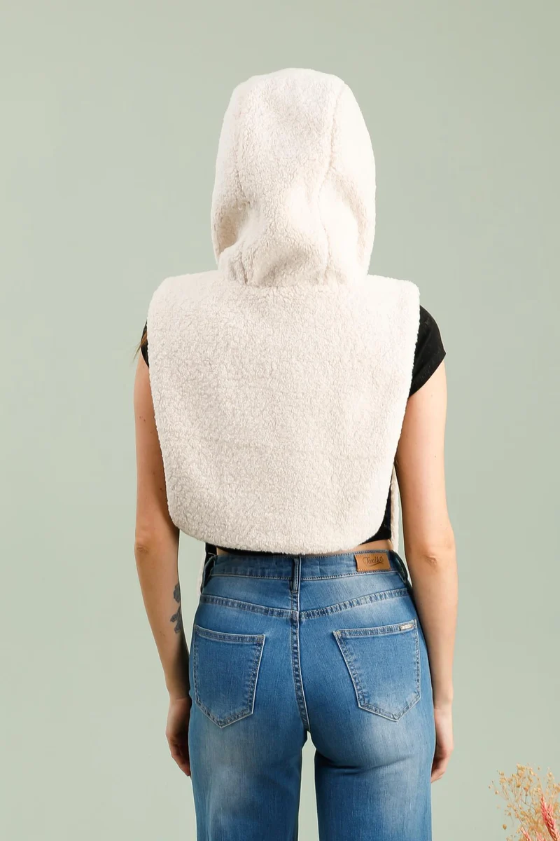 Capuche amovible fourrée réversible (sherpa)