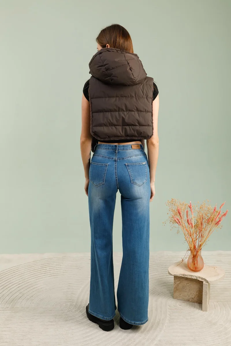 Capuche amovible fourrée réversible